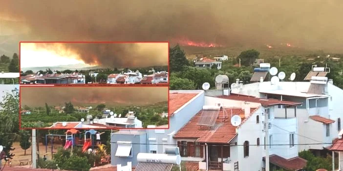 İzmir'de orman yangını dehşeti! Alevler ilçe merkezine yaklaşıyor: Bölge halkı teyakkuzda